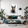 Doberman Abstract Wall Art Living Room Demo