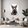 Doberman Abstract Wall Art Living Room Demo
