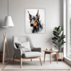 Doberman Abstract Wall Art Living Room Demo