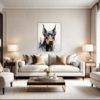 Doberman Abstract Wall Art Living Room Demo
