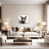 Doberman Abstract Wall Art Living Room Demo