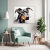 Doberman Abstract Wall Art Living Room Demo