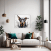 Doberman Abstract Wall Art Living Room Demo