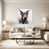 Doberman Abstract Wall Art Living Room Demo