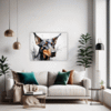 Doberman Abstract Wall Art Living Room Demo