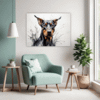 Doberman Abstract Wall Art Living Room Demo