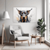Doberman Abstract Wall Art Living Room Demo