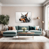 Doberman Abstract Wall Art Living Room Demo