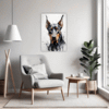 Doberman Abstract Wall Art Living Room Demo