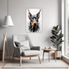 Doberman Abstract Wall Art Living Room Demo