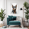 Doberman Abstract Wall Art Living Room Demo