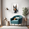 Doberman Abstract Wall Art Living Room Demo
