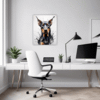 Doberman Abstract Wall Art Office Demo