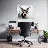 Doberman Abstract Wall Art Office Demo