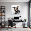 Doberman Abstract Wall Art Office Demo