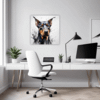 Doberman Abstract Wall Art Office Demo