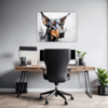Doberman Abstract Wall Art Office Demo