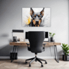 Doberman Abstract Wall Art Office Demo