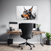 Doberman Abstract Wall Art Office Demo