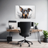 Doberman Abstract Wall Art Office Demo