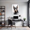 Doberman Abstract Wall Art Office Demo