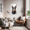 Doberman Abstract Wall Art Office Demo