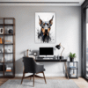 Doberman Abstract Wall Art Office Demo