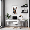 Doberman Abstract Wall Art Office Demo