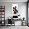 Doberman Abstract Wall Art Office Demo