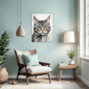 Domestic Grey Tabby Living Room Demo
