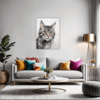 Domestic Grey Tabby Living Room Demo