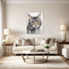Domestic Grey Tabby Living Room Demo