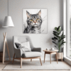 Domestic Grey Tabby Living Room Demo