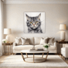 Domestic Grey Tabby Living Room Demo