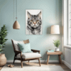 Domestic Grey Tabby Living Room Demo