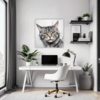 Domestic Grey Tabby Office Demo