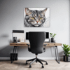 Domestic Grey Tabby Office Demo