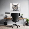Domestic Grey Tabby Office Demo