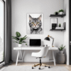 Domestic Grey Tabby Office Demo
