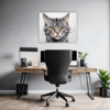 Domestic Grey Tabby Office Demo