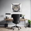 Domestic Grey Tabby Office Demo