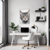 Domestic Grey Tabby Office Demo