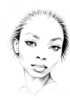 Minimalist Portrait of a Woman's Dreamy Eyes Art Print