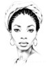 Minimalist Portrait of a Woman's Dreamy Eyes Art Print
