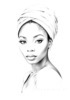 Minimalist Portrait of a Woman's Dreamy Eyes Art Print