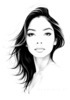 Minimalist Portrait of a Woman's Dreamy Eyes Art Print
