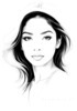Minimalist Portrait of a Woman's Dreamy Eyes Art Print