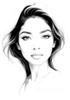 Minimalist Portrait of a Woman's Dreamy Eyes Art Print