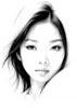 Minimalist Portrait of a Woman's Dreamy Eyes Art Print