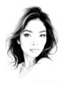 Minimalist Portrait of a Woman's Dreamy Eyes Art Print